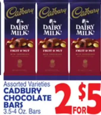 Bravo Supermarkets CADBURY CHOCOLATE BARS offer