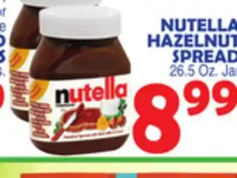 Bravo Supermarkets NUTELLA HAZELNUT SPREAD offer