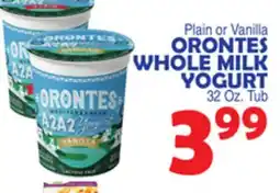 Bravo Supermarkets ORONTES WHOLE MILK YOGURT offer