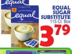 Bravo Supermarkets EQUAL SUGAR SUBSTITUTE offer