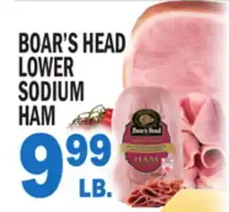 Bravo Supermarkets BOAR'S HEAD LOWER SODIUM HAM offer