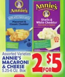 Bravo Supermarkets ANNIE'S MACARONI & CHEESE offer