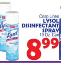 Bravo Supermarkets LYSOL DISINFECTANT SPRAY offer