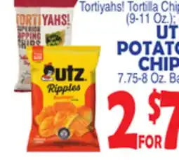 Bravo Supermarkets UTZ POTATO CHIPS 7.75-8 Oz. Bag offer