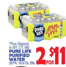 Bravo Supermarkets PURE LIFE PURIFIED WATER offer