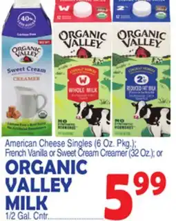 Bravo Supermarkets ORGANIC VALLEY MILK 1/2 Gal. Cntr offer