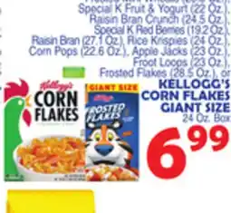 Bravo Supermarkets KELLOGG'S CORN FLAKES GIANT SIZE offer