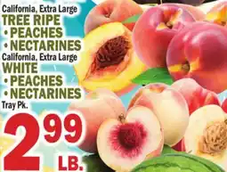 Bravo Supermarkets TREE RIPE •PEACHES •NECTARINES California, Extra Large WHITE •PEACHES •NECTARINES offer