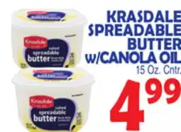 Bravo Supermarkets KRASDALE SPREADABLE BUTTER W/CANOLA OIL offer