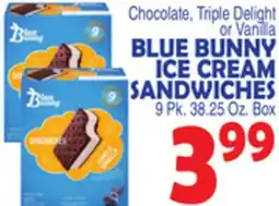 Bravo Supermarkets BLUE BUNNY ICE CREAM SANDWICHES offer