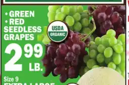 Bravo Supermarkets GREEN, RED SEEDLESS GRAPES offer