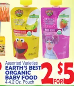 Bravo Supermarkets EARTH'S BEST ORGANIC BABY FOOD offer