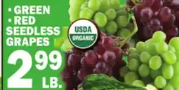 C Town GREEN, RED SEEDLESS GRAPES offer