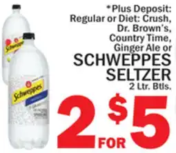C Town SCHWEPPES SELTZER offer
