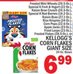C Town KELLOGG'S CORN FLAKES GIANT SIZE 24 Oz. Boxes offer