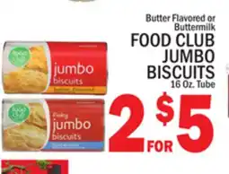 C Town FOOD CLUB JUMBO BISCUITS offer