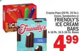 C Town FRIENDLY'S ICE CREAM BARS 4-16 Pk. 16.5-36 Oz. Boxes offer