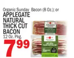 C Town APPLEGATE NATURAL THICK CUT BACON Pkg offer