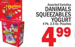 C Town DANIMALS SQUEEZABLES YOGURT offer