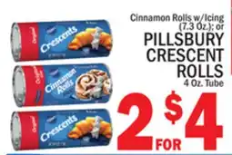 C Town PILLSBURY CRESCENT ROLLS 4 OZ. TUBE offer