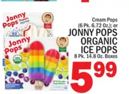 C Town JONNY POPS ORGANIC ICE POPS 8 Pk. 14.8 Oz. Boxes offer