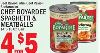 C Town CHEF BOYARDEE SPAGHETTI & MEATBALLS offer