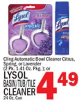 C Town LYSOL BASIN/TUB/TILE CLEANER 24 Oz. Can offer