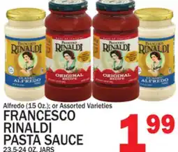 C Town FRANCESCO RINALDI PASTA SAUCE 23.5-24 OZ. JARS offer