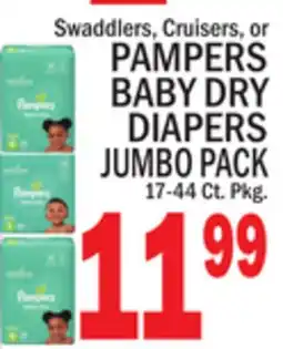 C Town PAMPERS BABY DRY DIAPERS JUMBO PACK offer