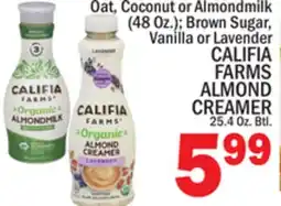 C Town CALIFIA FARMS ALMOND CREAMER 25.4 Oz. Btl offer
