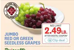 Kings Food Markets JUMBO RED OR GREEN SEEDLESS GRAPES offer