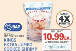Kings Food Markets KINGS EXTRA JUMBO COOKED SHRIMP offer