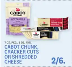 Kings Food Markets CABOT CHUNK, CRACKER CUTS OR SHREDDED CHEESE offer