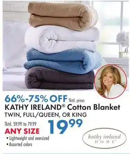 Boscov's KATHY IRELAND Cotton Blanket offer