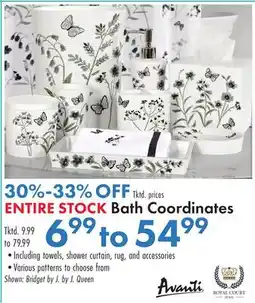 Boscov's ENTIRE STOCK Bath Coordinates offer