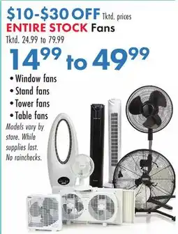 Boscov's ENTIRE STOCK Fans offer