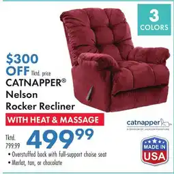 Boscov's CATNAPPER Nelson Rocker Recliner WITH HEAT & MASSAGE offer
