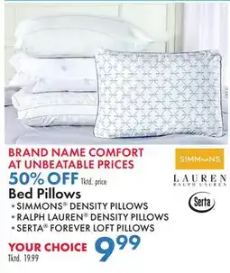Boscov's Bed Pillows offer