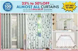 Boscov's ALMOST ALL CURTAINS offer