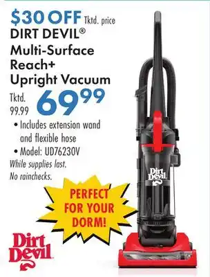 Boscov's DIRT DEVIL Multi-Surface Reach+ Upright Vacuum offer