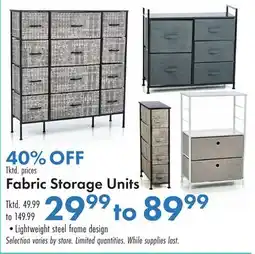 Boscov's Fabric Storage Units offer