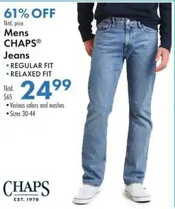 Boscov's Mens CHAPS Jeans offer