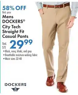 Boscov's Mens DOCKERS City Tech Straight Fit Casual Pants offer