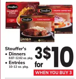 ACME Stouffer's • Dinners 8.87-12.62 oz. pkg. • Entrées 10-12 oz. pkg offer