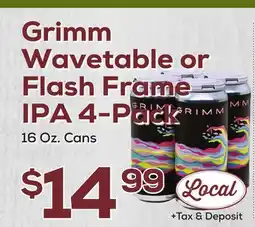 DeCicco & Sons Grimm Wavetable or Flash Frame IPA 4-Pack offer