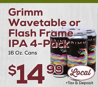 DeCicco & Sons Grimm Wavetable or Flash Frame IPA 4-Pack offer