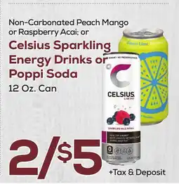 DeCicco & Sons Celsius Sparkling Energy Drinks Poppi Soda offer