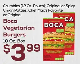 DeCicco & Sons Boca Vegetarian Burgers 10 Oz. Box offer