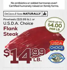DeCicco & Sons U.S.D.A. Choice Flank Steak offer
