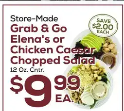 DeCicco & Sons Grab & Go Elena's or Chicken Caesar Chopped Salad offer